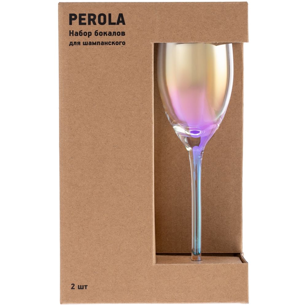 Набор из 2 бокалов для шампанского Perola (01-15907.00)