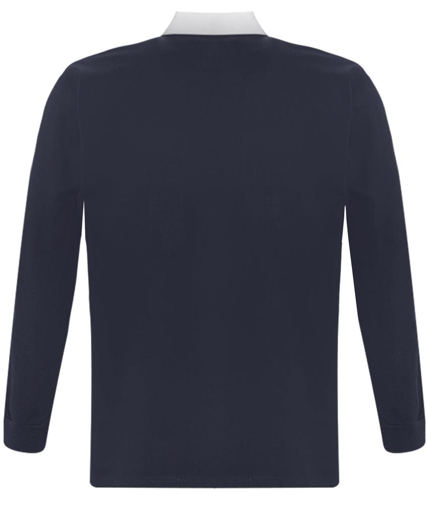 Рубашка поло мужская с длинным рукавом PACK 280 темно-синяя