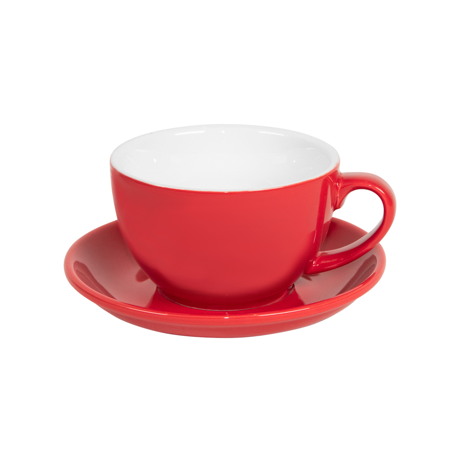 Чайная/кофейная пара CAPPUCCINO, красный, 260 мл, фарфор (02-27800/08)
