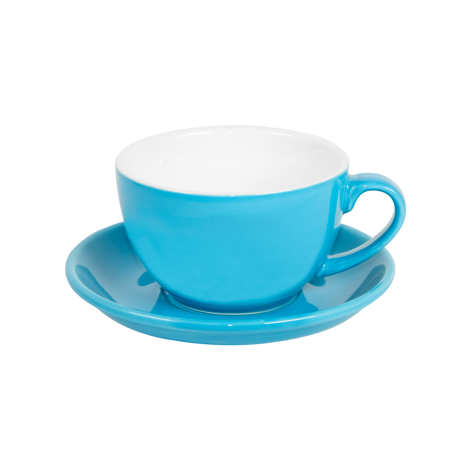 Чайная/кофейная пара CAPPUCCINO, голубой, 260 мл, фарфор (02-27800/22)