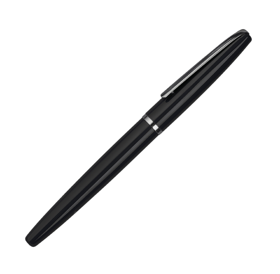 DELICATE, ручка-роллер, черный/хром, металл