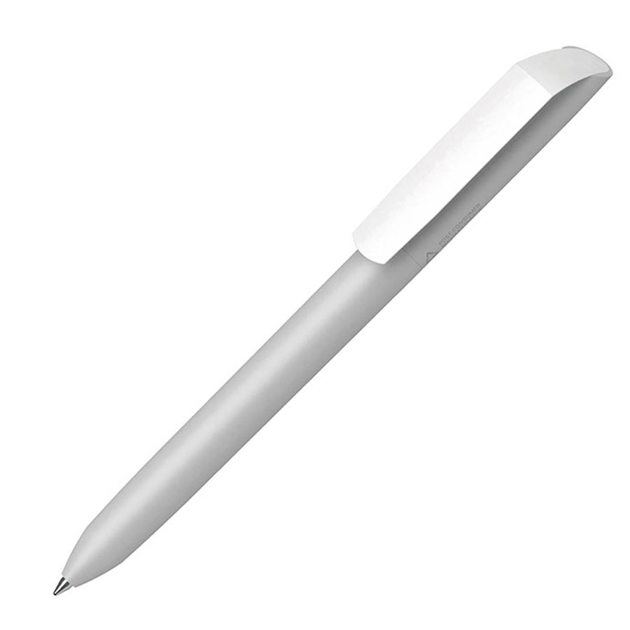 Ручка шариковая FLOW PURE RE, светло-серый, переработанный пластик
