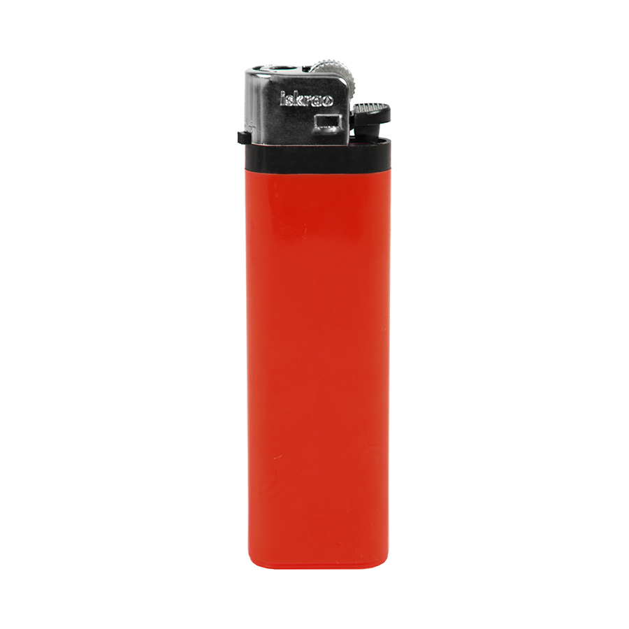Зажигалка кремневая ISKRA, красная, 8,18х2,53х1,05 см, пластик/тампопечать