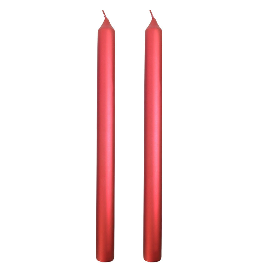 Свечи подарочные, 2 шт,  красный,  воск, 30 см (02-20904/08)