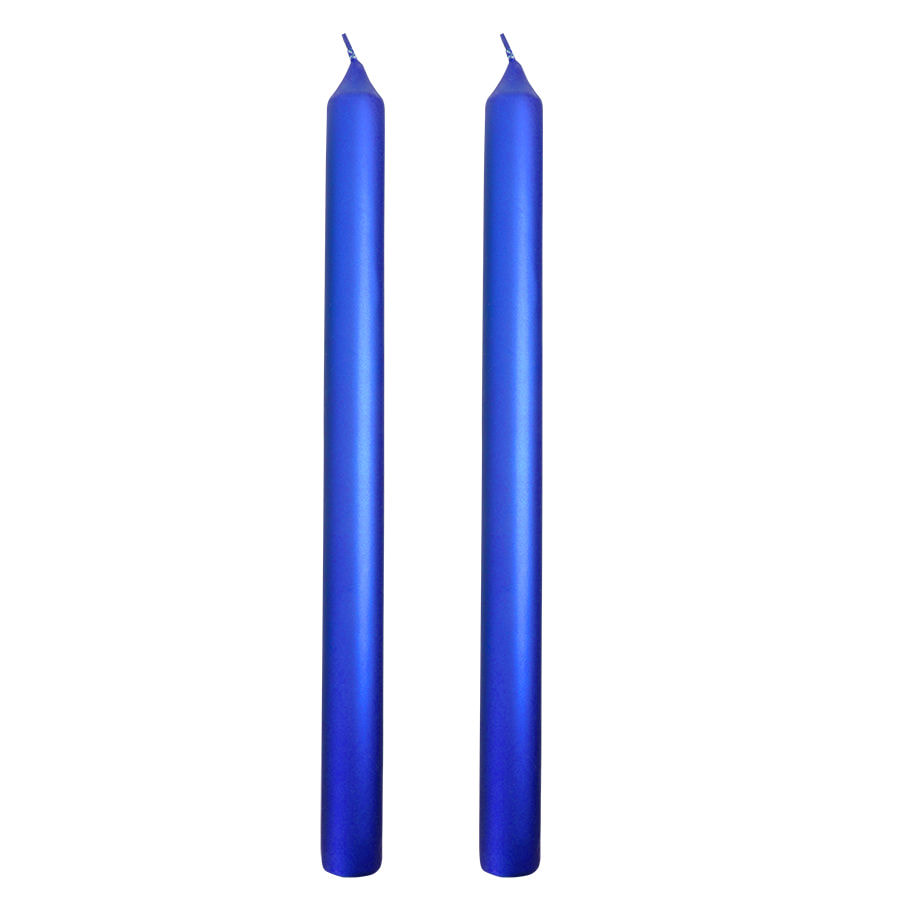 Свечи подарочные, 2 шт,  синий,  воск, 30 см (02-20904/24)