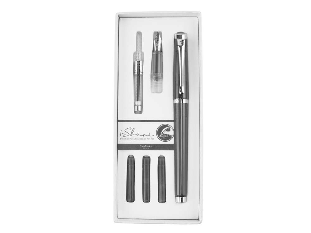 Набор I-Share: ручка роллер, сменная насадка с пером, чернила